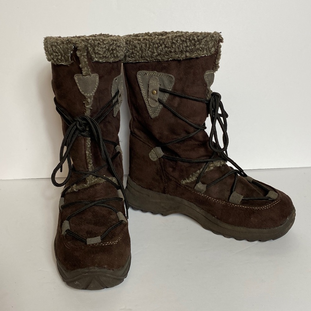 ITASCA WOMEN'S MOLLY SNOW BOOTS DARK BROWN US SIZE 9. Pre-owned